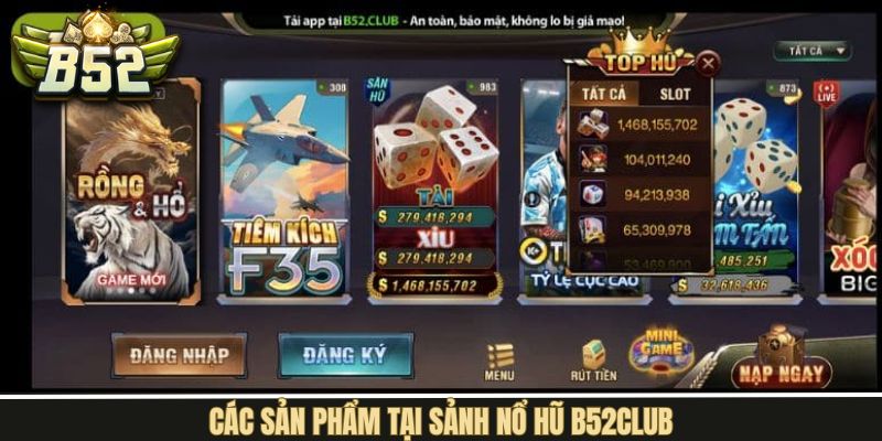 Trải nghiệm slot tại B52Club với đa dạng chủ đề