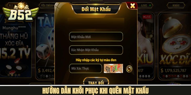 Cách thức để khôi phục khi thành viên quên mật khẩu