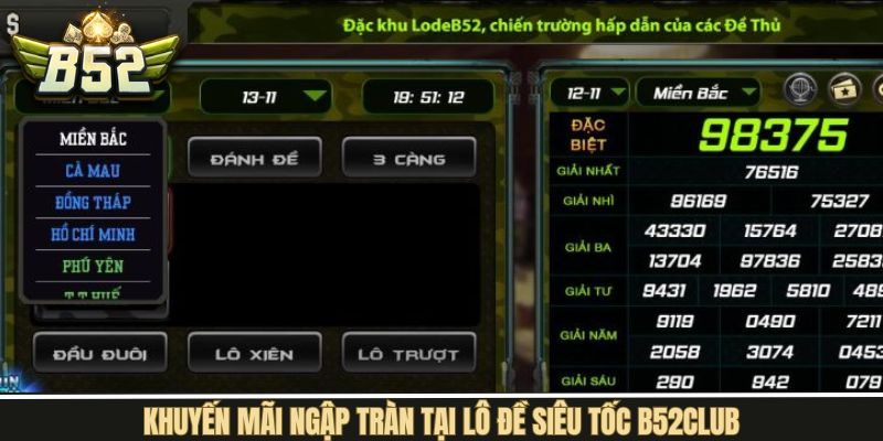 Lô đề siêu tốc B52Club cung cấp hàng ngàn ưu đãi hấp dẫn