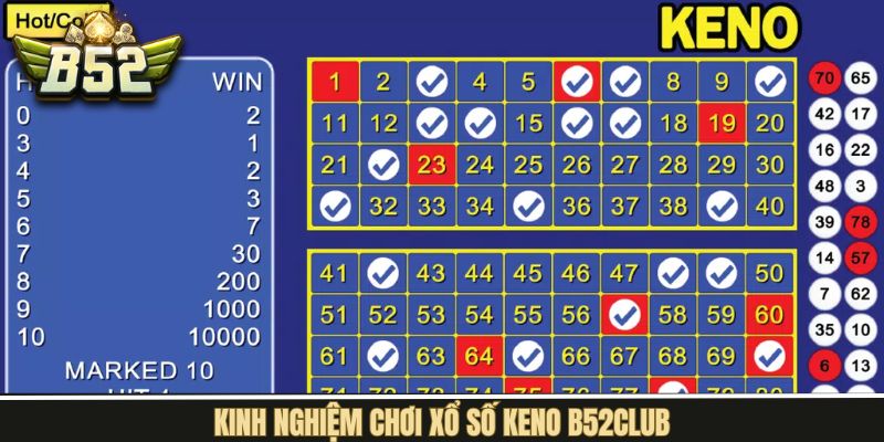 Mẹo chơi xổ số Keno B52Club thắng đậm chuẩn cao thủ 