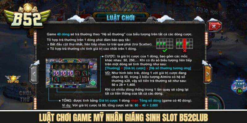 Luật chơi cơ bản cần nắm khi tham gia Mỹ Nhân Giáng Sinh Slot